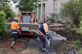 В Кемерове в сквере у Дворца культуры имени 50-летия Октября благоустраивают территорию