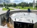 В Полысаеве готовят фонтаны к летнему сезону