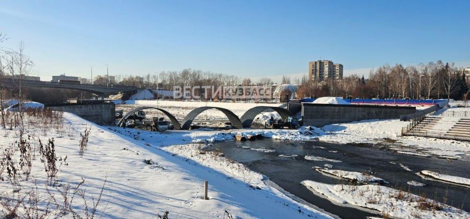 Новый этап строительства моста в Кемерове