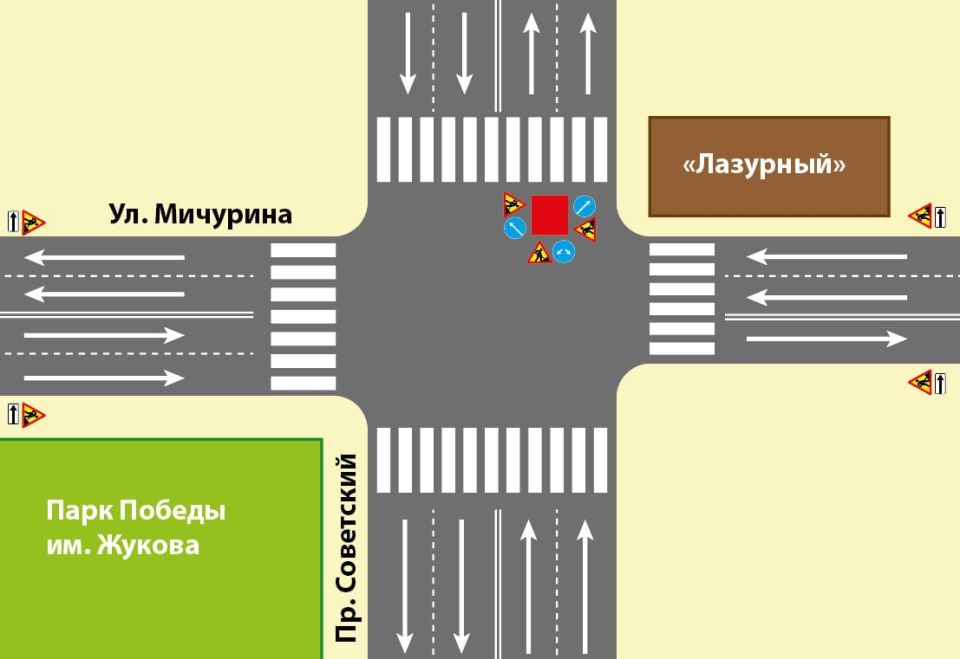 В Кемерове на время ремонта ливневки по проспекту Советскому ограничат дорожное движение