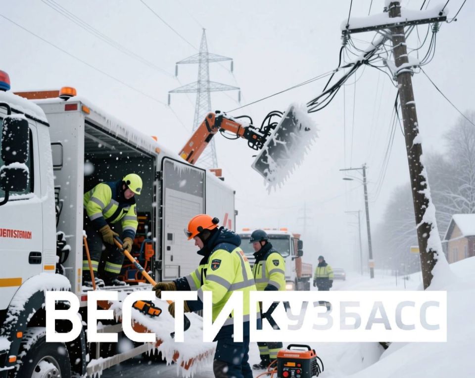 Из-за снегопада энергетики Кузбасса перешли на усиленный режим работы