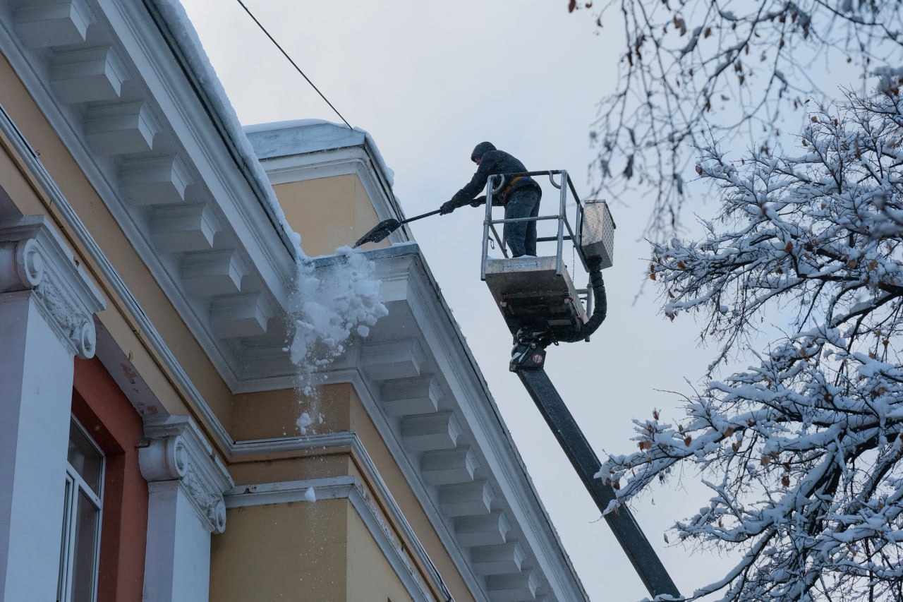 Сегодня в уборке дворов от снега задействовано 1195 дворников