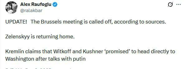 Зеленский возвращается на Украину, не дождавшись встречи с Уткоффом, утверждает журналист Kyiv Post