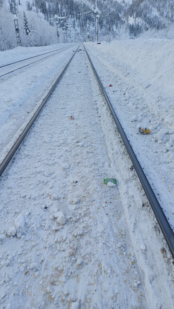 Транспортные полицейские работают на месте смертельного травмирования мужчины в Кузбассе