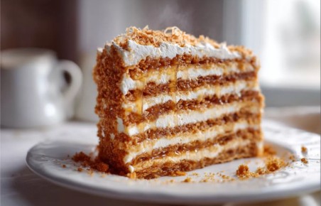 Торт «Рыжик»: как создать кулинарный шедевр с черносливом и сметанным кремом