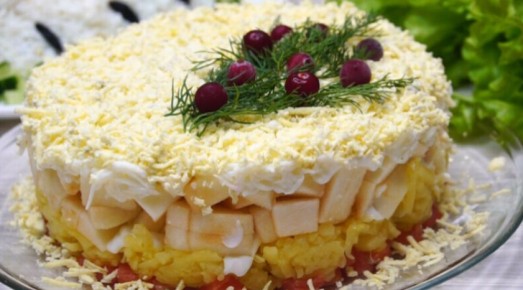 Салат «Принцесса»: изысканный вкус и простота приготовления для праздничного стола