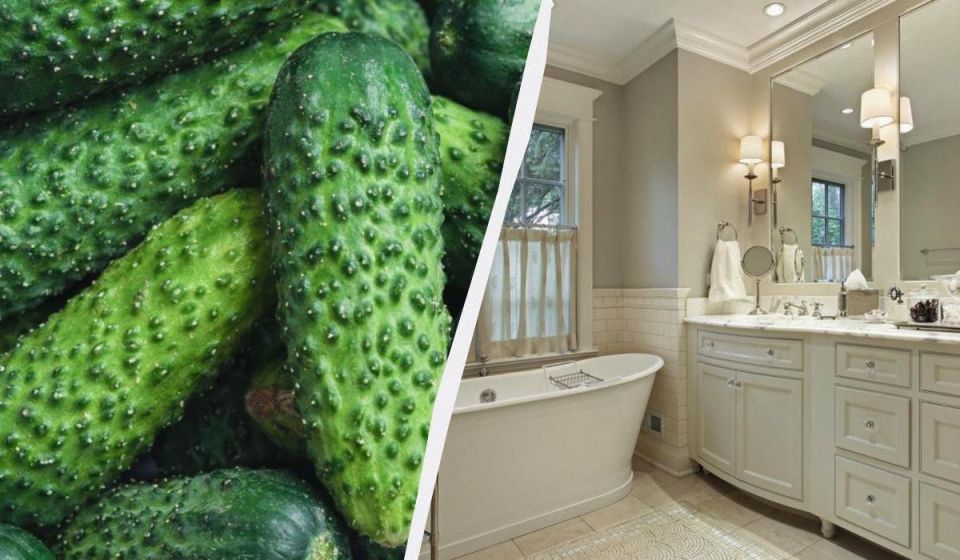 Простое решение: как огурец спасает от запотевания зеркал в ванной