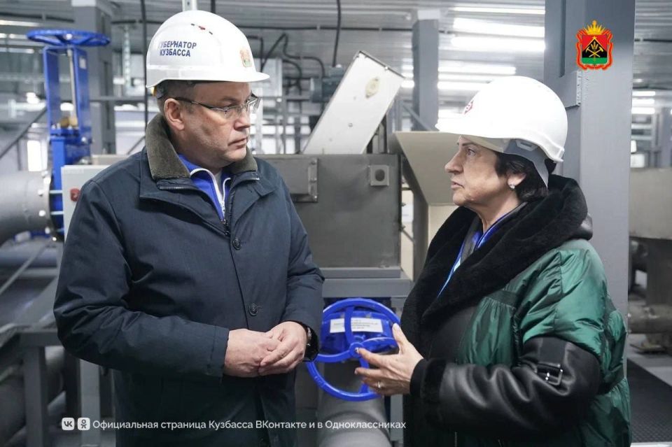 Губернатор Илья Середюк проверил готовность новых очистных сооружений в Краснобродском