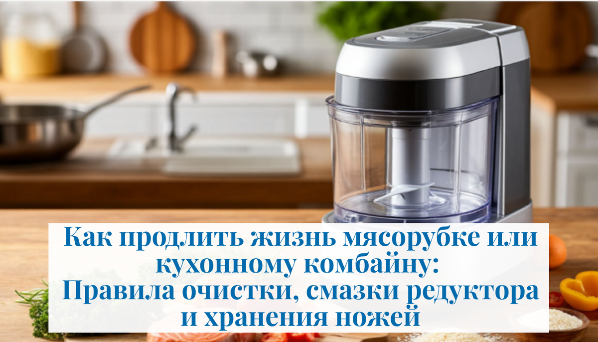 Как продлить жизнь кухонным помощникам: секреты ухода за мясорубками и комбайнами