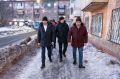 Дмитрий Анисимов проверил, как в городе проводится обработка тротуаров от гололёда