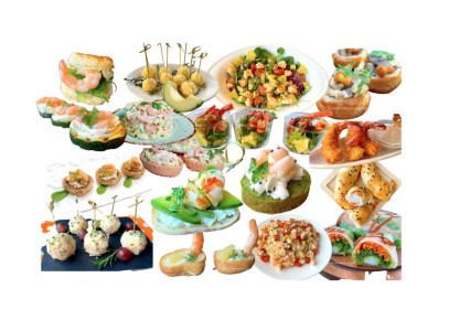 Изысканные закуски и салаты с креветками для новогоднего стола