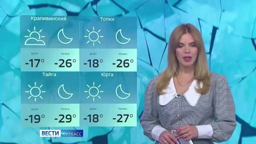 Сегодня в Кузбассе облачно с прояснениями, преимущественно без осадков,изморозь, на дорогах гололедица