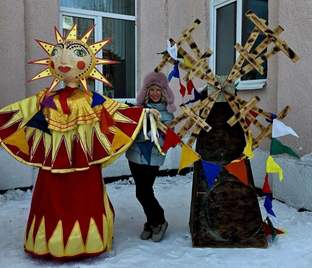 «Масленичный разгуляй» прошёл в жилом районе Кедровка, Промышленновский «Масленичный разгуляй» прошёл в жилом районе Кедровка, Промышленновский