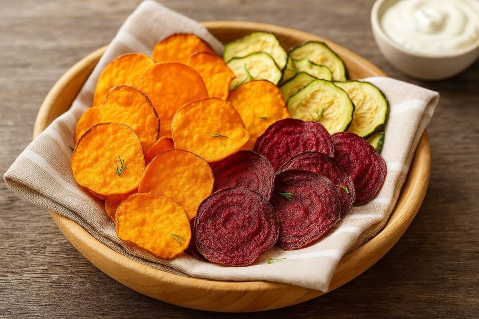 Как легко и вкусно приготовить домашние чипсы из овощей
