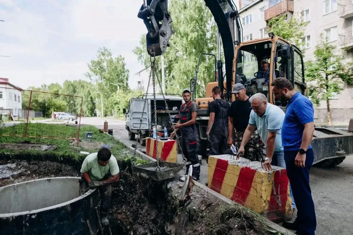 В Гурьевске продолжается строительство магистрального водопровода