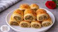 Пикантные бурекасы из слоеного теста с сардинами и оливками