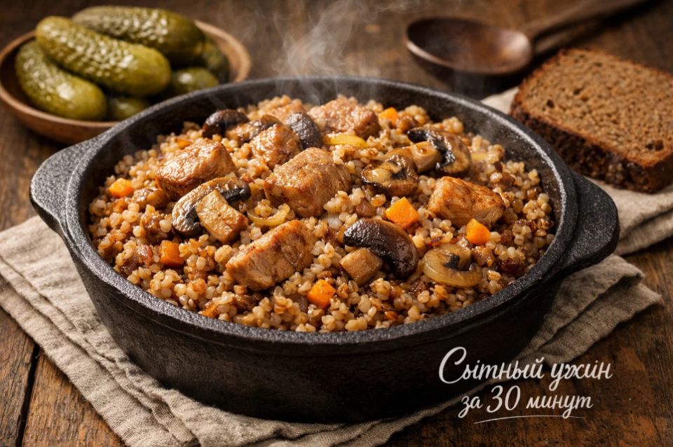 Гречка по-купечески с мясом и грибами: уют будней в одной тарелке